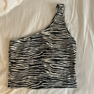 One shoulder zebra tank
